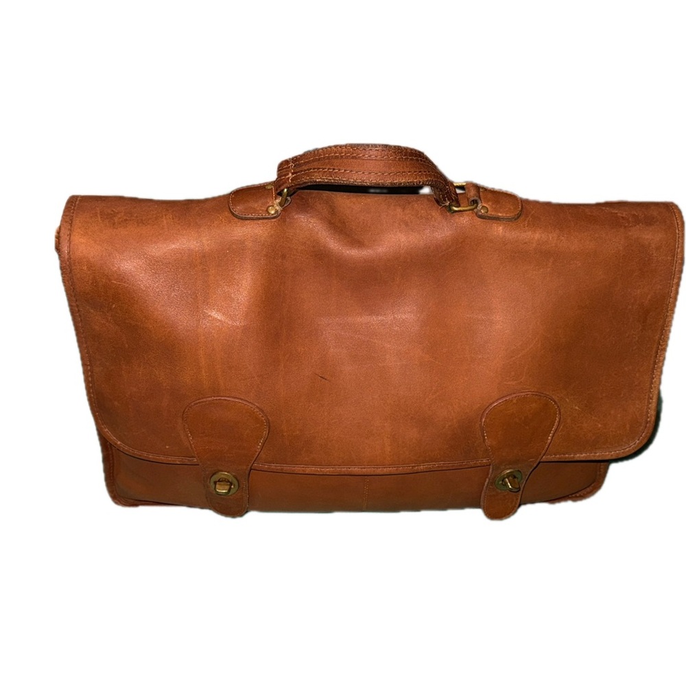 Vintage Coach No. 074-0745 Briefcase British Tan Leather Bag